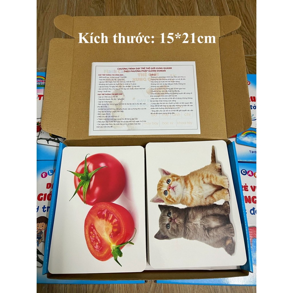 Thẻ Học Thông Minh Loại To A5 Flashcard Cho Bé Thẻ Học Glenn Doman  Không Thấm Nước Giúp Con Phát Triển Ngôn Ngữ