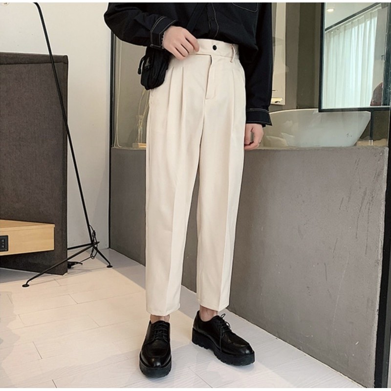 [Mã SKAMSALE06 giảm 10% TỐI ĐA 100K đơn 150K] quần âu ống rộng nam 2 màu