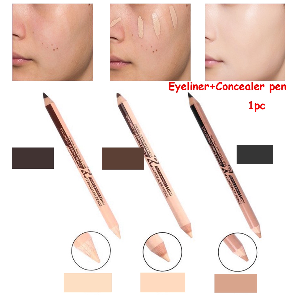 Bút kẻ mắt + che khuyết điểm 2 trong 1 bền màu chống nước