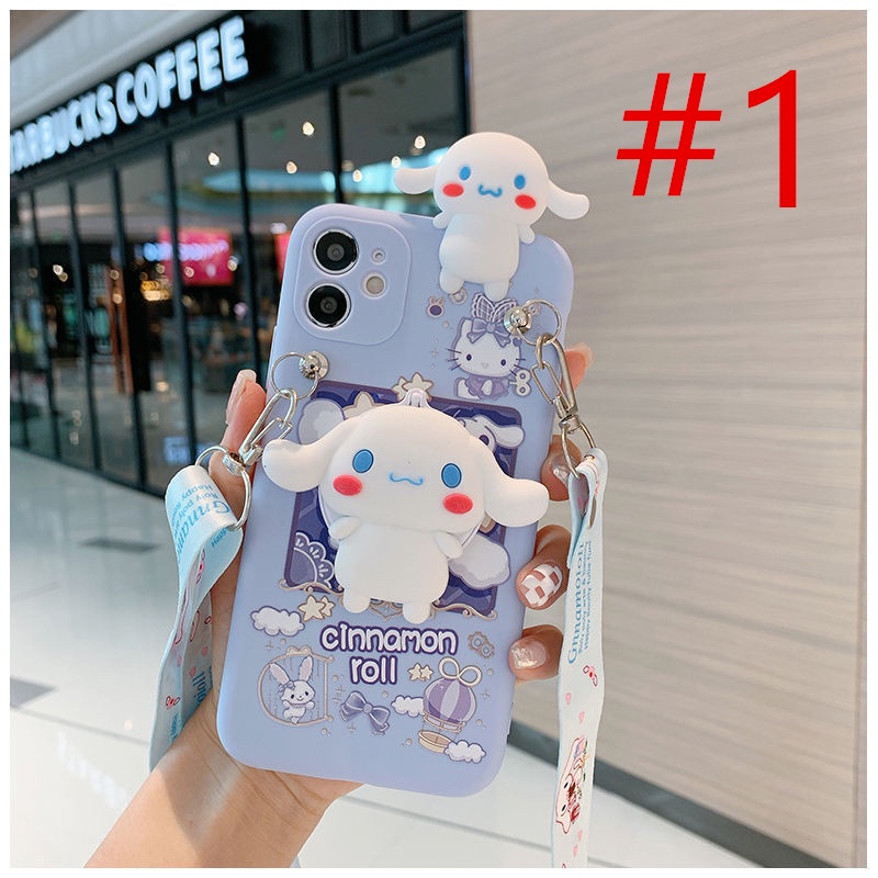 For Reno 10 Pro+ OPPO A58 A38 A98 A18 A78 A17 A17K A96 A76 A16 A95 A74 A94 A54 A15S A93 A53 A52 A92 A91 A31 A5 A9 2020 A5S A7 A12 F11 F9 Ốp Điện Thoại Silicone In Hình Cinnamoroll Có Gương Cho