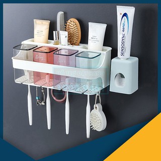 Kệ để bàn chải đánh răng đa năng kèm 4 cốc 9288