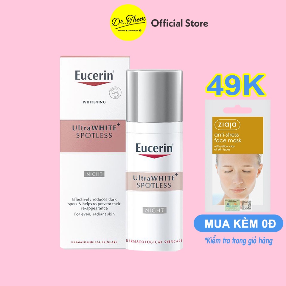 Kem Dưỡng Trắng Sáng Da Ban Đêm Eucerin UltraWHITE+ SPOTLESS Night 50ml Giảm Thâm Nám