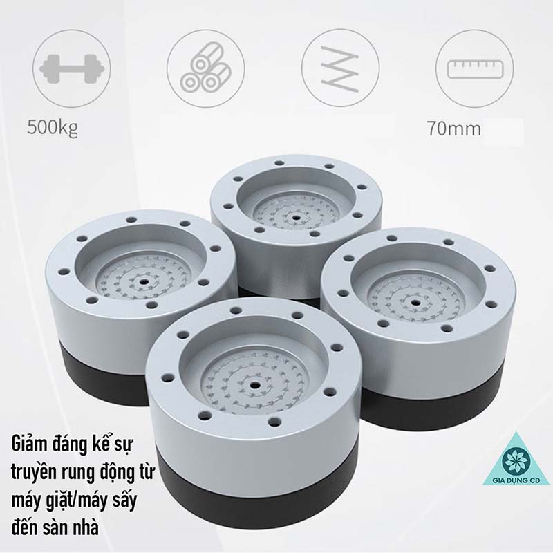 Sét 4 Đế Chống Rung Máy Giặt silicon Cao Su Cao Cấp - Đế chống rung tủ lạnh [ĐẾ MÁY GIẶT]