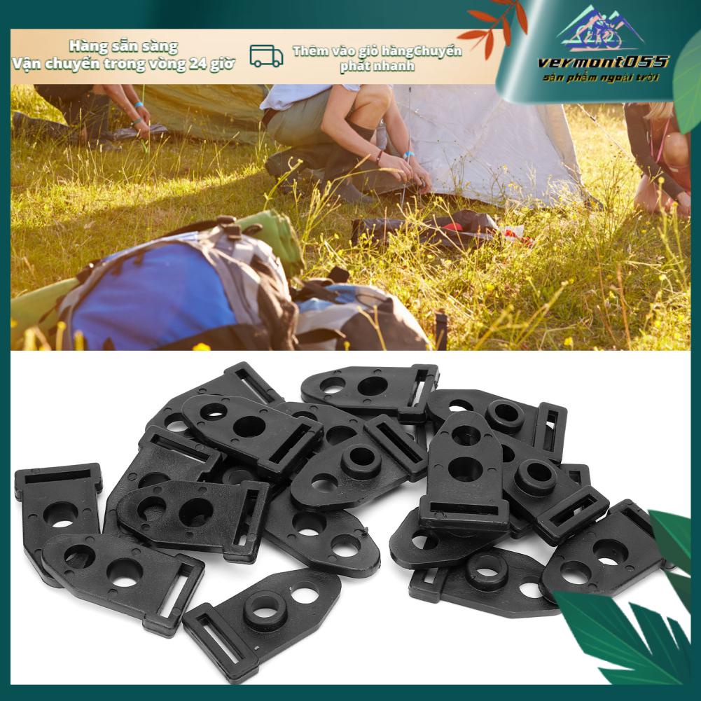 Vermont055 Hai lỗ Lều trên mặt đất Cố định Kẹp đinh Cực thanh Bàn chân Phụ kiện cho Cắm trại ngoài trời