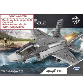 Xingbao Army XB 06026 Bộ đồ chơi lắp ráp Máy bay phản lực chiến đấu F 35