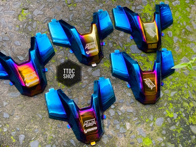Chụp cóc Inox Xi màu Titan Vario King Drag