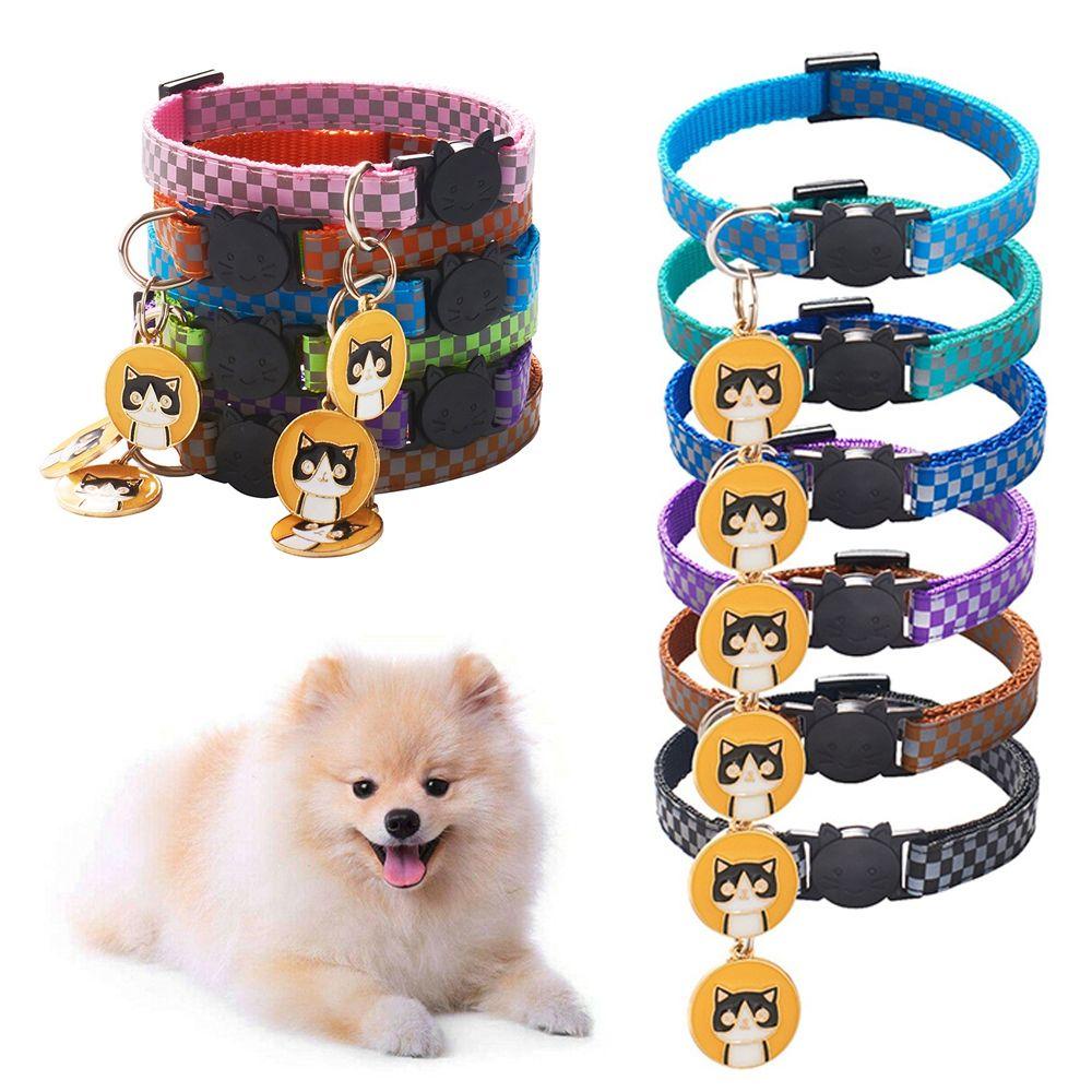 [COD] Vòng Cổ Nylon Phản Quang Sáng Tạo Có Khóa Phát Sáng Cho Mèo