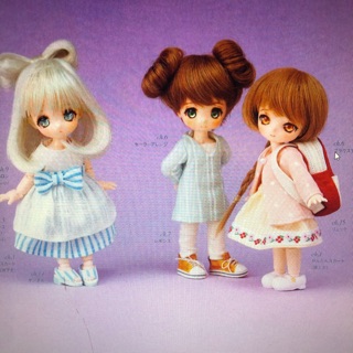 Z2E- Rập giấy may quần áo cho búp bê obitsu 11 rập mẫu