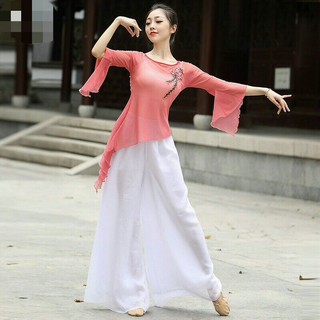 OD - A127 | Áo lưới thêu hoa múa cổ trang Trung Quốc - Đồ Múa Tuệ Nhiên
