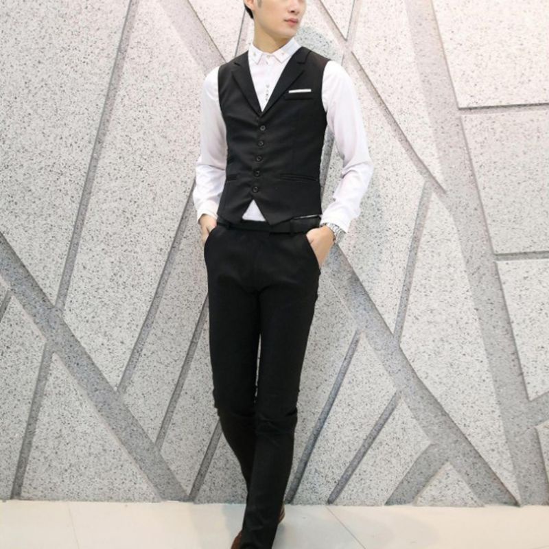 Áo Vest Tuxedo Ôm Dáng Kiểu Công Sở Cá Tính Cho Nam