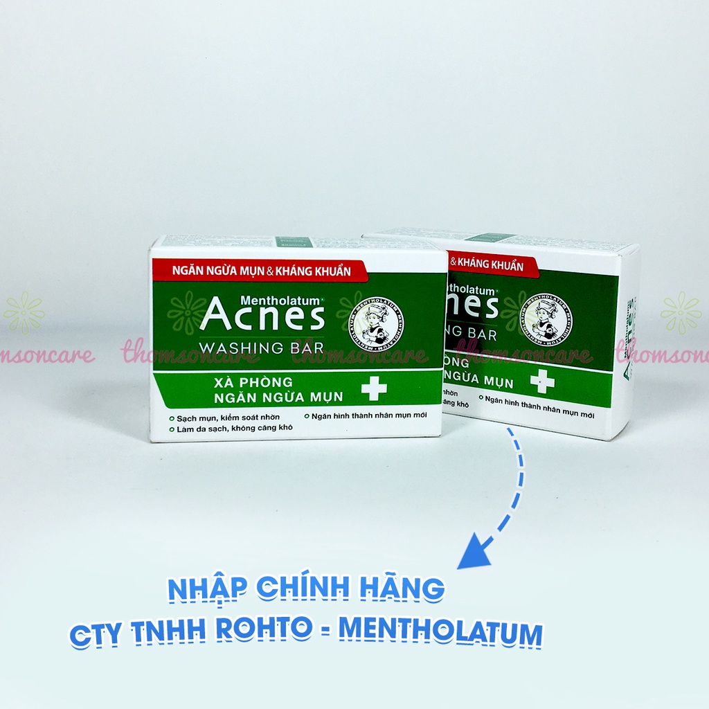 Xà bông ngừa mụn Acnes Washing Bar (75g) bánh xà phòng tắm hết mụn cho mặt và toàn thân cho cả nam, nữ