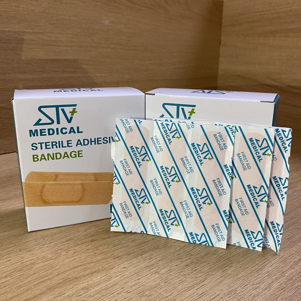 Băng Gâu STV Hộp 102 Miếng Dán Vết Thương, Băng Cá Nhân Urgo, Băng Y Tế Sơ Cứu Vết Thương