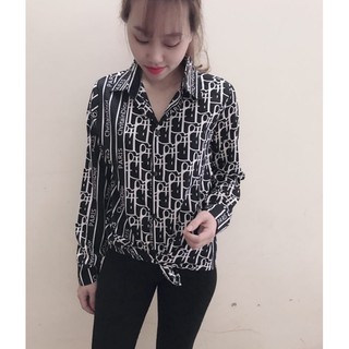 Áo sơ mi nữ chất lụa bao đẹp, phom dáng chuẩn vm-37