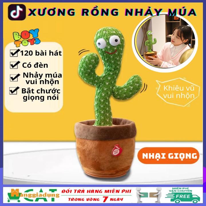 [Xả hàng giá sốc] Đồ chơi xương rồng nhảy múa vui nhộn, xương rồng nhại tiếng