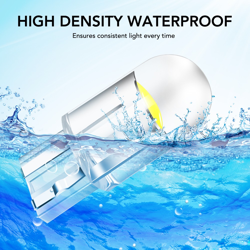 Set 2 Bóng Đèn LED Ánh Sáng Trắng / Xanh Dương 3000K 6000K W5W 194 T10 Chuyên Dụng Cho Xe Hơi