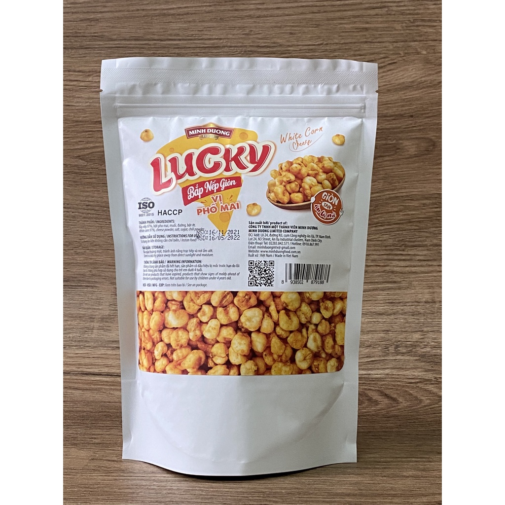 Ngô nếp sấy giòn vị phô mai LUCKY Minh Dương Food