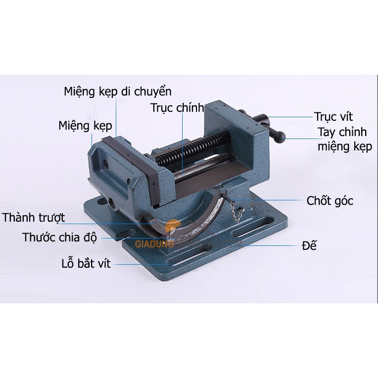 Ê tô trượt góc nghiêng từ 0-90 độ 3inch/4inch ê tô chia độ