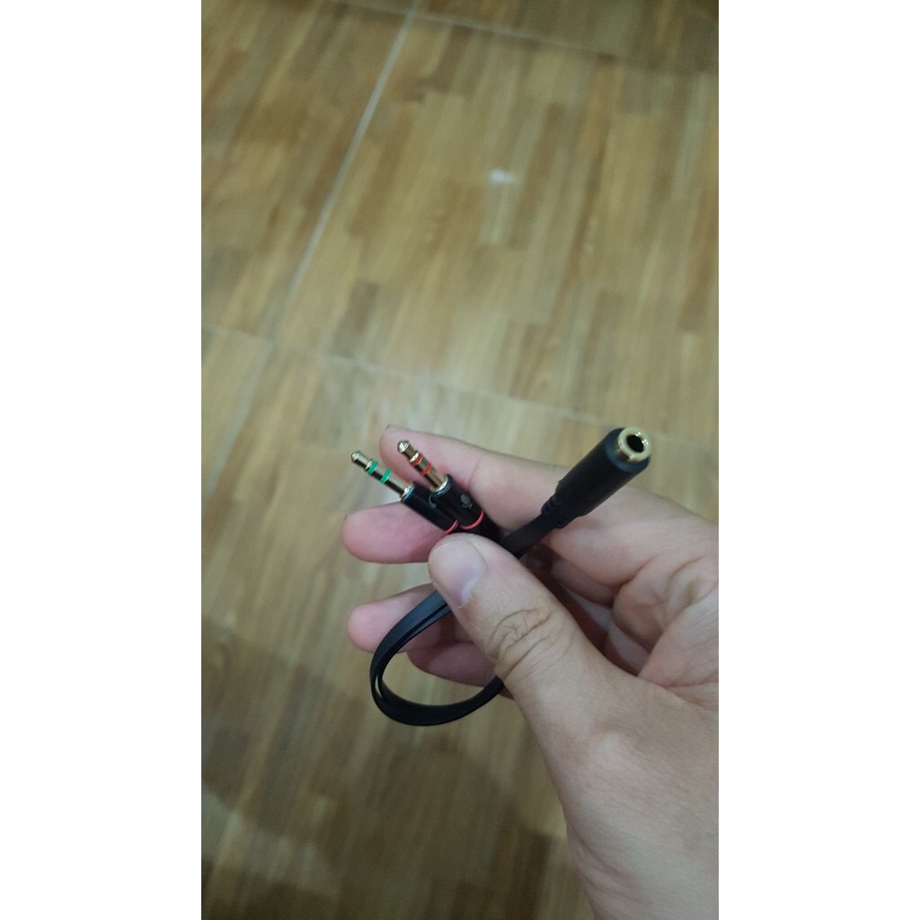[HCM] Cáp Gộp Và Chia Dây Loa 2 Vào 1 Audio Và Mic Dùng Jack Cắm 3.5mm Thông Dụng