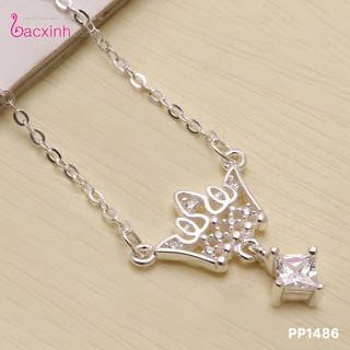 Dây chuyền bạc Ý 925 Bạc Xinh Huệ Ngân- Vương miện PP1486