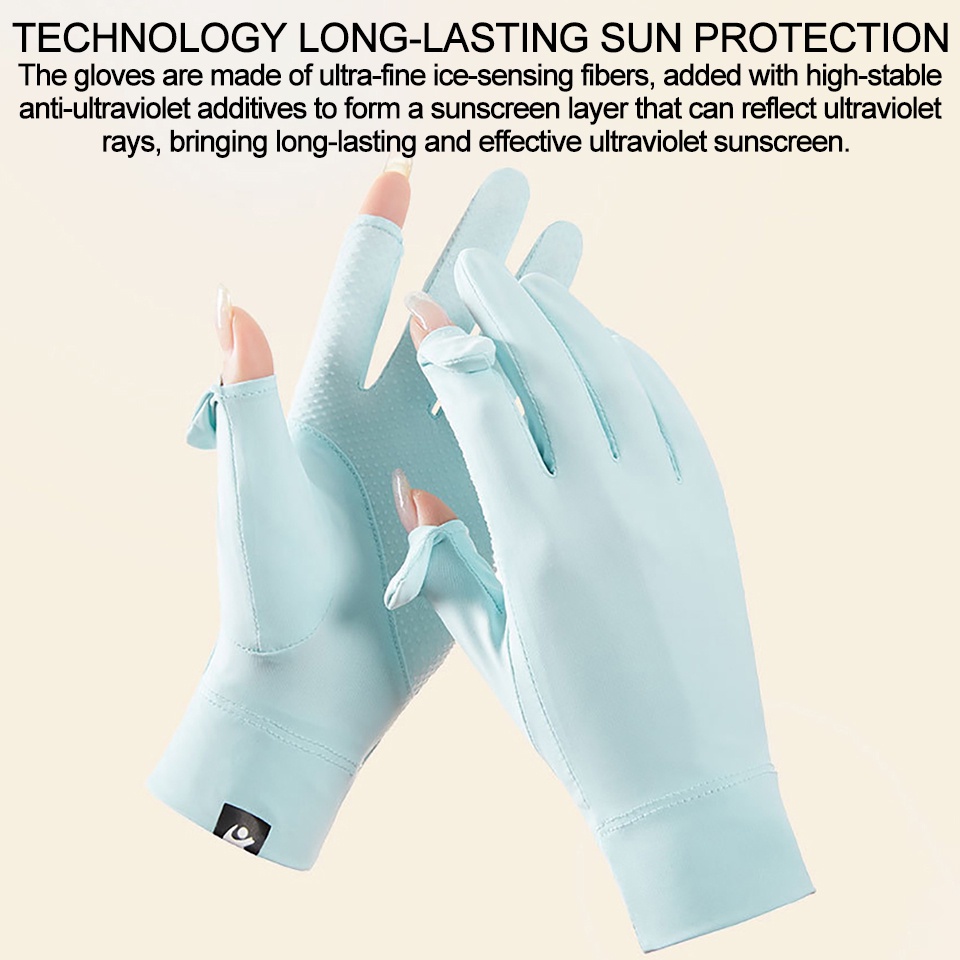 Găng Tay Silicone Chống Nắng/Tia UV Khi Lái Xe Cho Nữ