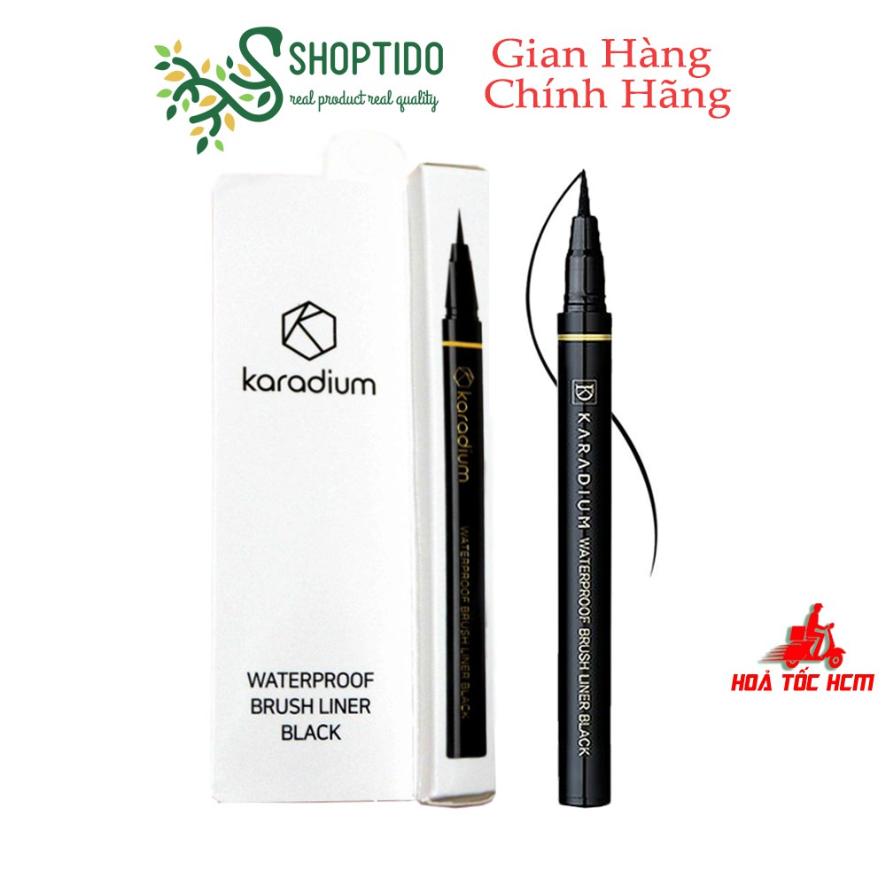 Bút Kẻ Mắt Nước Karadium Waterproof Brush Liner Black
