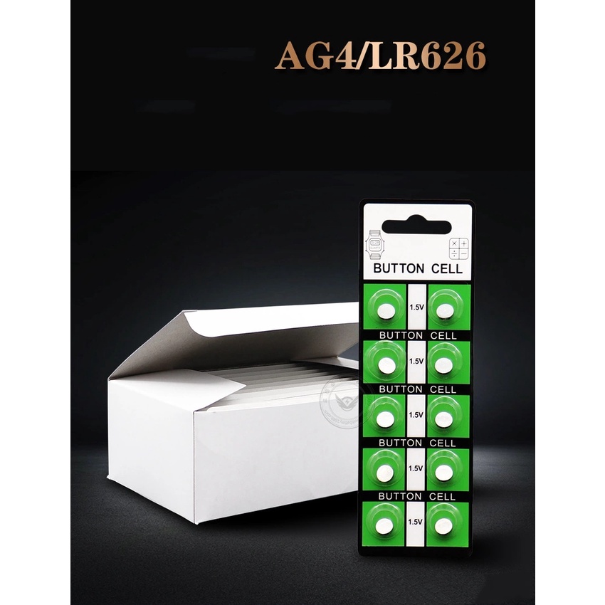 Pin đồng hồ phổ thông AG4 - 626 - 377A ( 1 vỉ 10 viên pin) 1,5v hàng chuẩn ( giá 1 vỉ 10 viên )