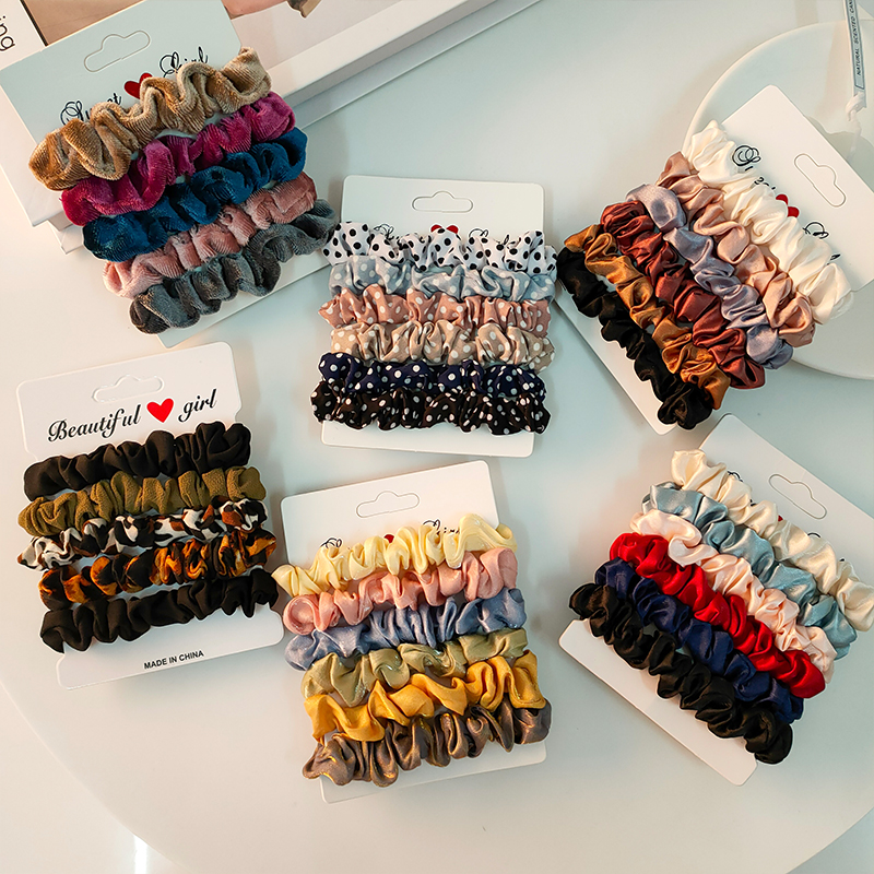 Dây Cột Tóc Bằng Vải Cỡ Lớn Phong Cách Hàn Quốc Đơn Giản Đáng Yêu
