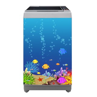 Decal trang trí máy giặt mẫu đàn cá
