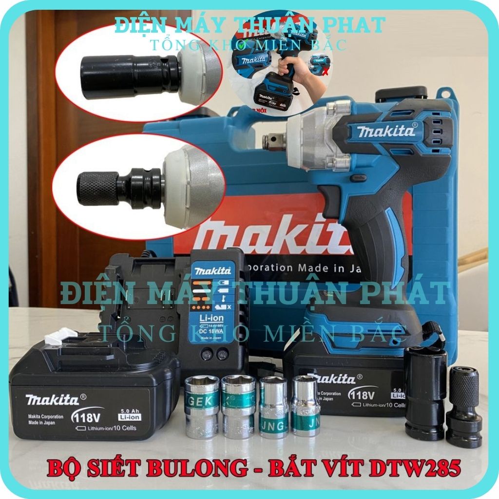 Máy bắn bắt vặn vít siết ốc bu long Makita 118V cầm tay mini giá rẻ 100% đồng KHÔNG CHỔI THAN Pin 10 Cell