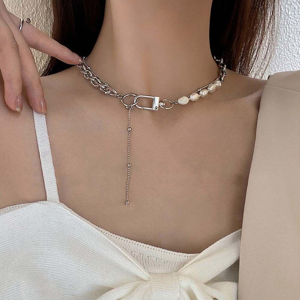 Vòng cổ Hai Lớp Phong Cách Hip Hop Thời Trang Cho Nữ