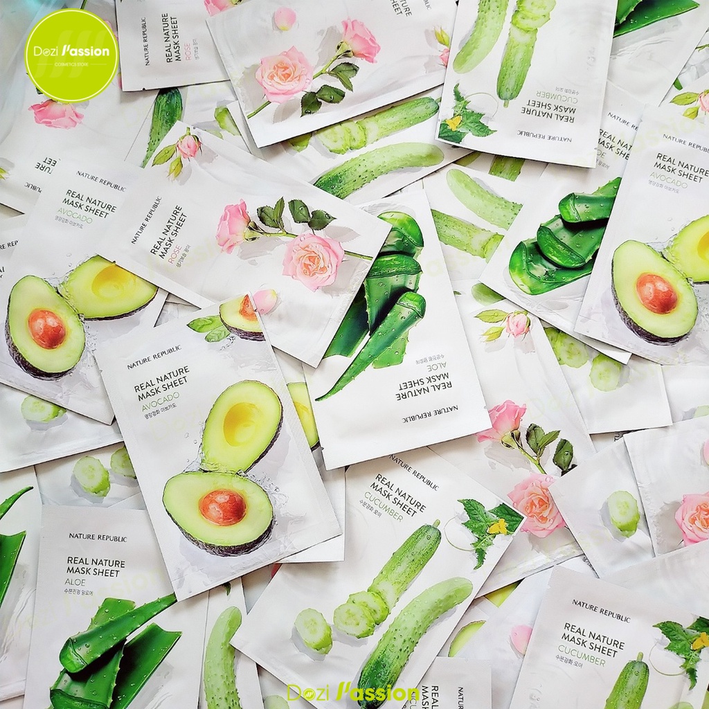Mặt Nạ Natural Republic Dưỡng Trắng Da, Cấp Ẩm, Chống Oxi Hóa - Nature Republic Real Nature Mask Sheet 23ml/Miếng