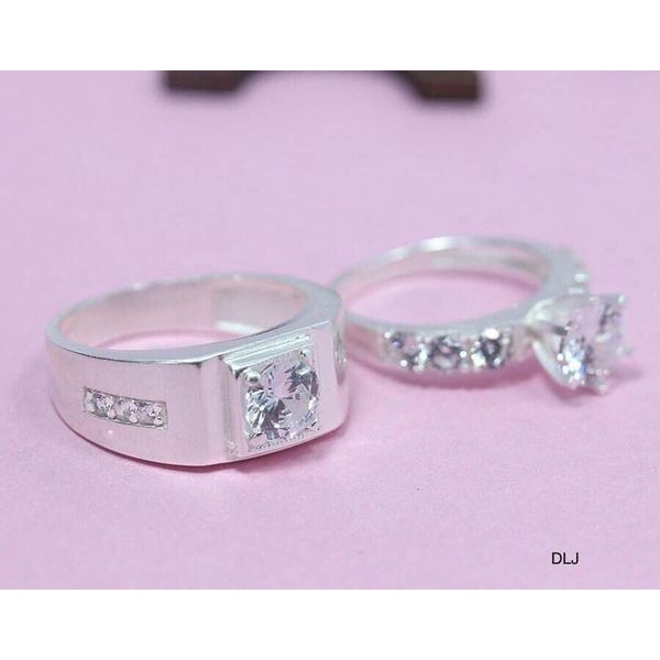Nhẫn đôi bạc thật nhẫn cặp tình yêu JQN D13