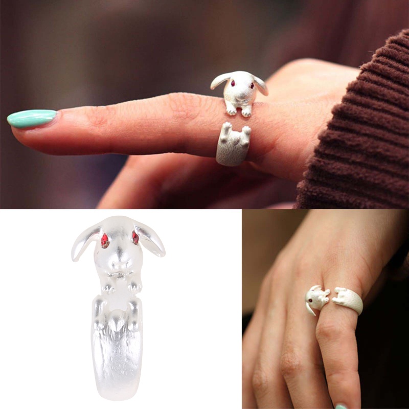 Nhẫn Hở Hình Tai Thỏ Dễ Thương Cho Bé Gái