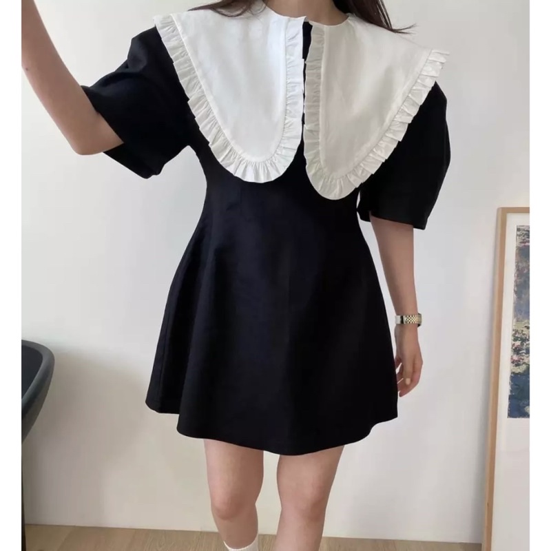 Váy cổ nơ tiểu thư