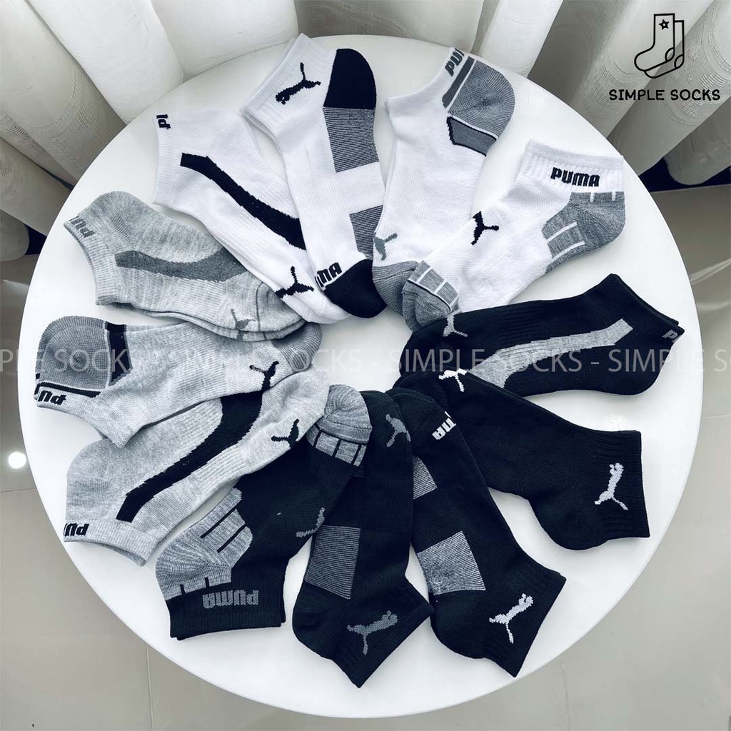 Vớ Puma Cổ Thấp🍅FREESHIP️️🍅gTất Nam Thể Thao Cực Đẹp - Vớ Dệt Kim Nhẹ Êm, Thấm Mồ Hôi Cực Tốt