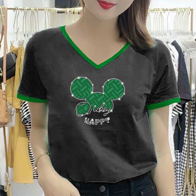 Áo Thun Cotton Trơn Ngắn Tay Dáng Rộng Thời Trang Mùa Hè 2022 Cho Nữ