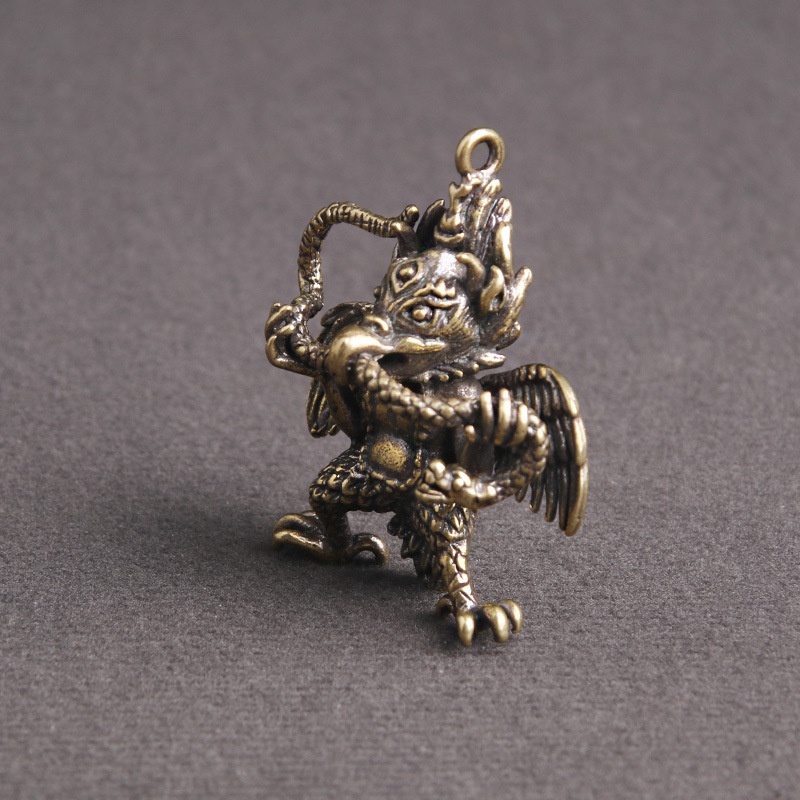 Mặt dây chuyền hình chìa khóa bằng đồng thau thiết kế nhỏ nhắn phong cách đạo Phật