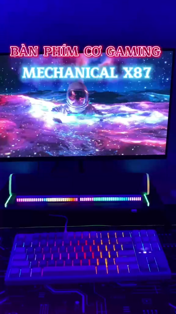 Bàn Phím Cơ Máy Tính Gaming MECHANICAL X87 LED 25 Chế Độ Trục Cơ White Switch | BigBuy360 - bigbuy360.vn