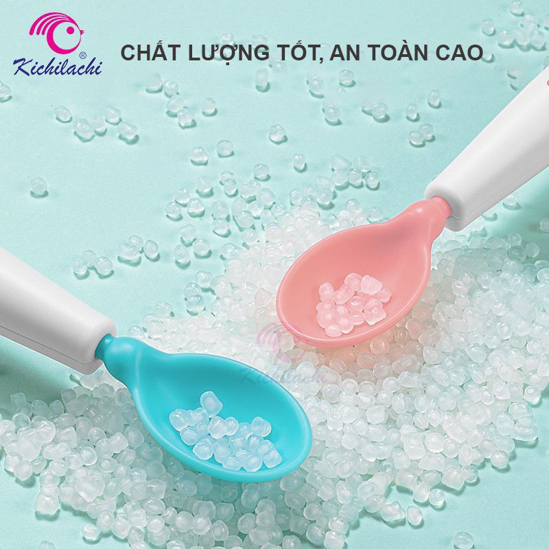Thìa Ăn Dặm Cho Bé Cảm Biến Nhiệt Xoay 360 Độ KiChi An Toàn,Tiện Lợi, Dễ Dùng. Suckhoechomoinha