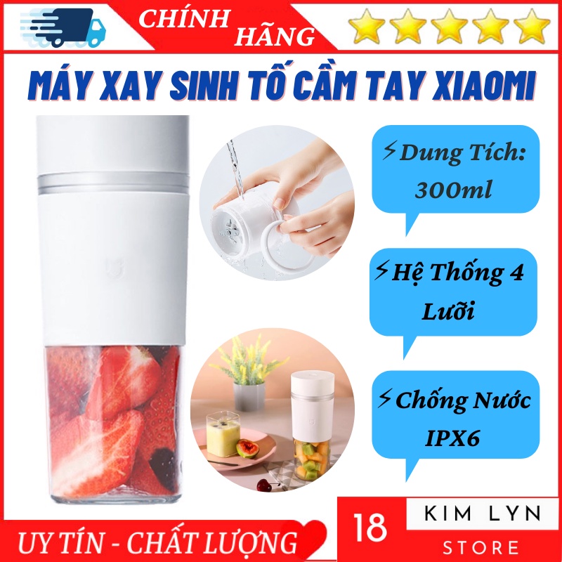 Máy xay sinh tố cầm tay xiaomi tích điện, máy xay di động sạc pin tiện lợi, an toàn - Bảo hành 12 tháng