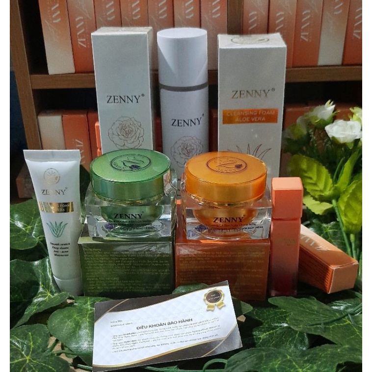 Kem zenny( tặng son,2 serum, 1sữa rửa  mặt , mặt nạ cam kết chính hãng