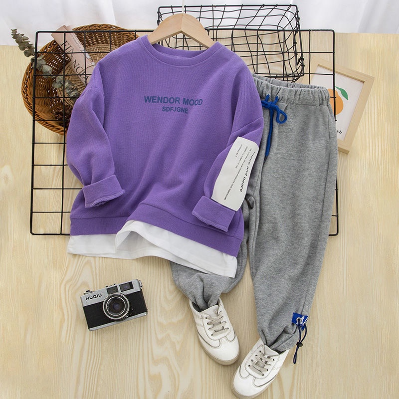 Bộ Đồ Thể Thao Thời Trang Mùa Thu 2022 Giản Dị Dành Cho Bé Trai
