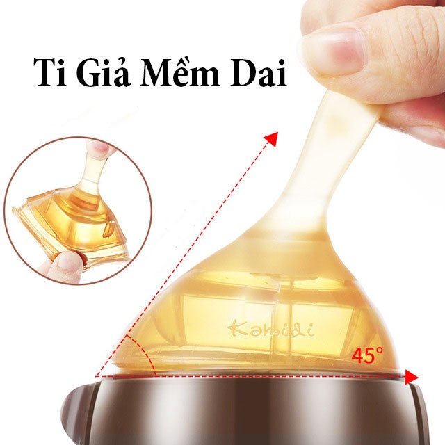 Bình sữa Kamidi Silicon 150ml ,250ml Chính Hãng cho trẻ sơ sinh, chống sặc cho bé, giúp bé tập bú bình, cai sữa mẹ