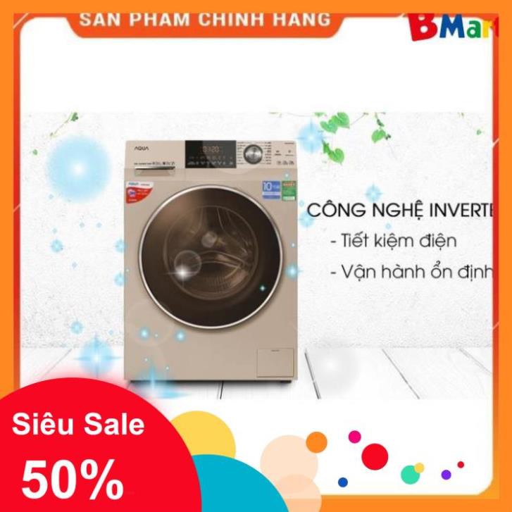 [ VẬN CHUYỂN MIỄN PHÍ KHU VỰC HÀ NỘI ] Máy giặt Aqua cửa ngang 8.5 kg màu vàng kim AQD-DD850A.N - [ Bmart247 ]  - BM NEW