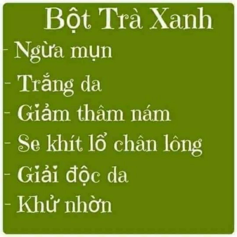 Bột trà xanh nguyên chất Thái Nguyên 100% gói 100gr