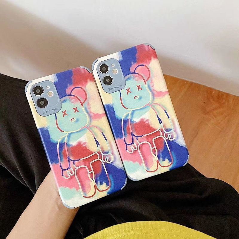 Ốp điện thoại silicone chống sốc họa tiết gấu dễ thương thích hợp cho iPhone 6 6sPlus 7 8Plus SE X XS XR XSMAX