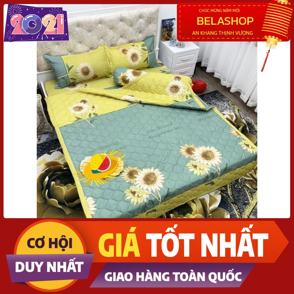 [Ga gối]Bộ ga gối 3 món 10cm,15cm,20cm,đủ kích thước,mẫu hoa hướng dương