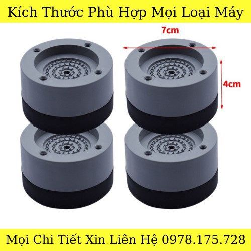 Chân Máy Giặt 4 Miếng Chống Rung, Chống Ồn