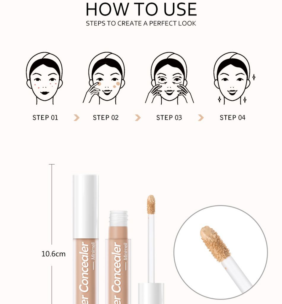 [Hàng mới về] Kem che khuyết điểm Minimeli che đi quầng thâm mụn tạo lớp trang điểm tự nhiên