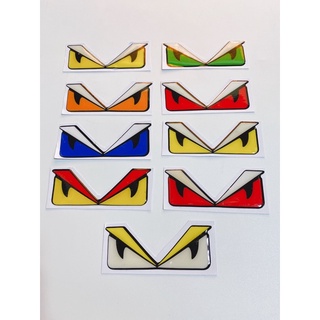 [Màu ngẫu nhiên] Tem nổi mắt fendi đủ màu 9x3.8cm, tem cao cấp chống thấm nước không bay màu